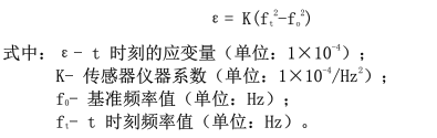 GEO振弦式应变计的技术参数及计算公式