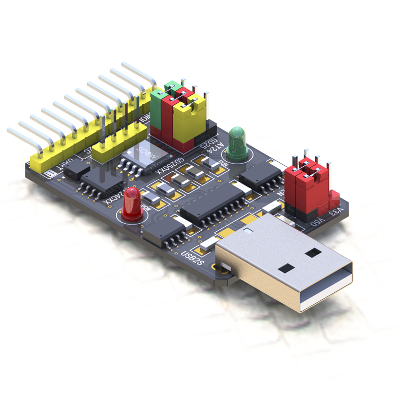 可编程 USB 转串口适配器开发板与振弦传感器测量模块