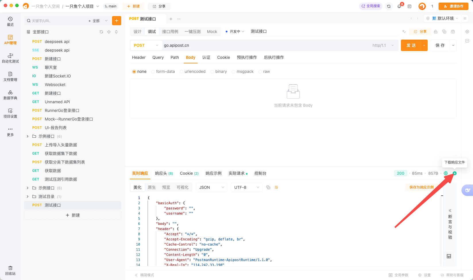 怎样导出请求的实体类