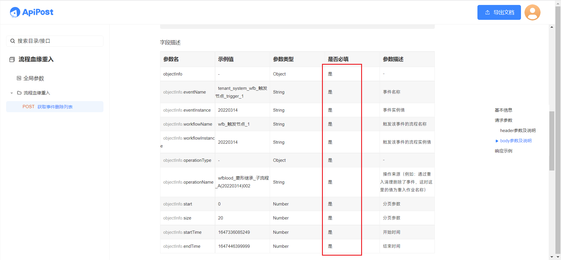 接口参数为application/json时，怎么指定参数为选填项。