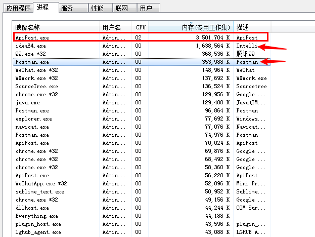 ApiPost运行一段时间之后会导致系统内存不足，怀疑是内存溢出