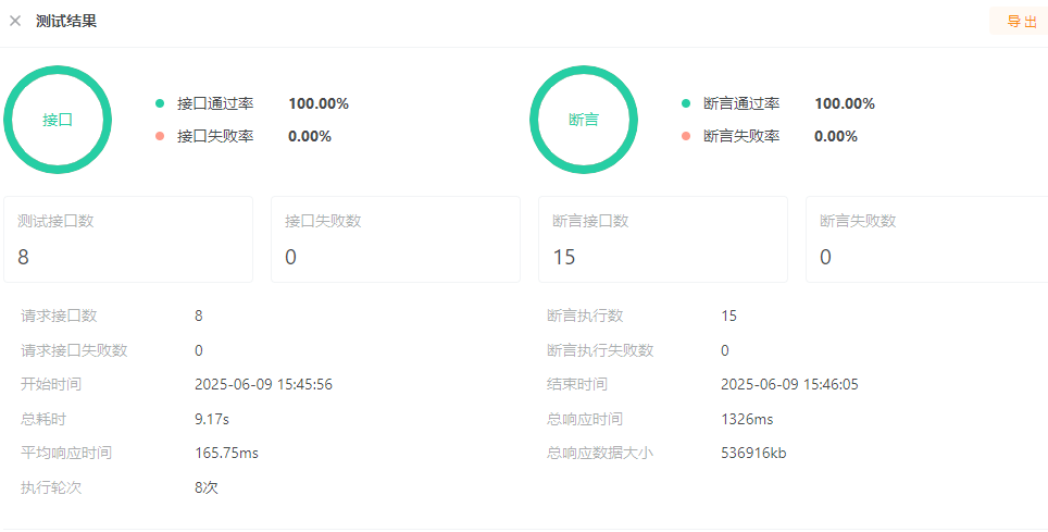 当一个测试用例里面添加到9个接口时，执行完后，在测试报告中看不到报告
