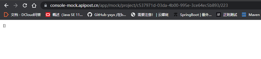 mock URL,在软件里可以返回数据，在浏览器里不行