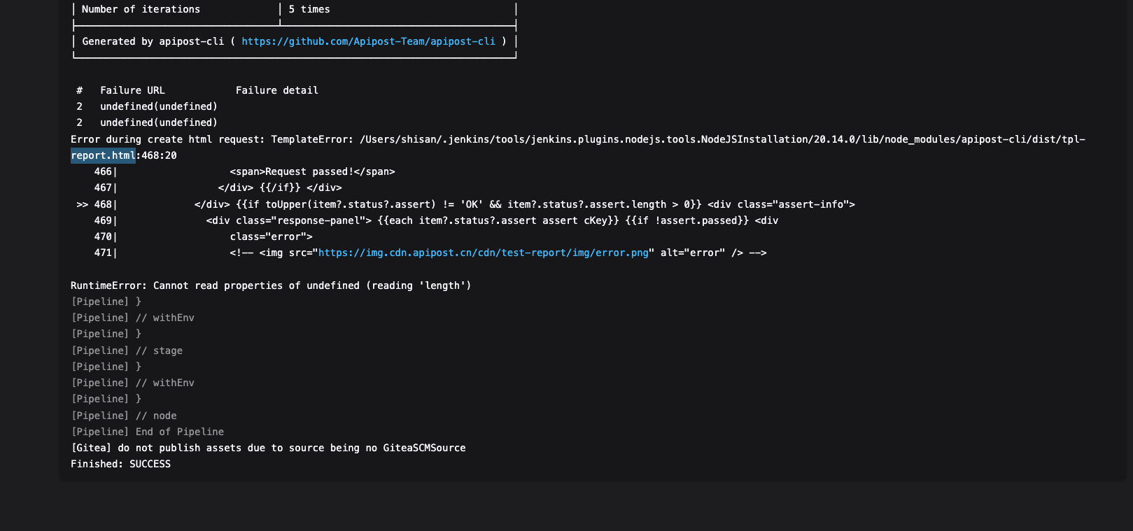 自动化测试集成到jenkins导出报告报错