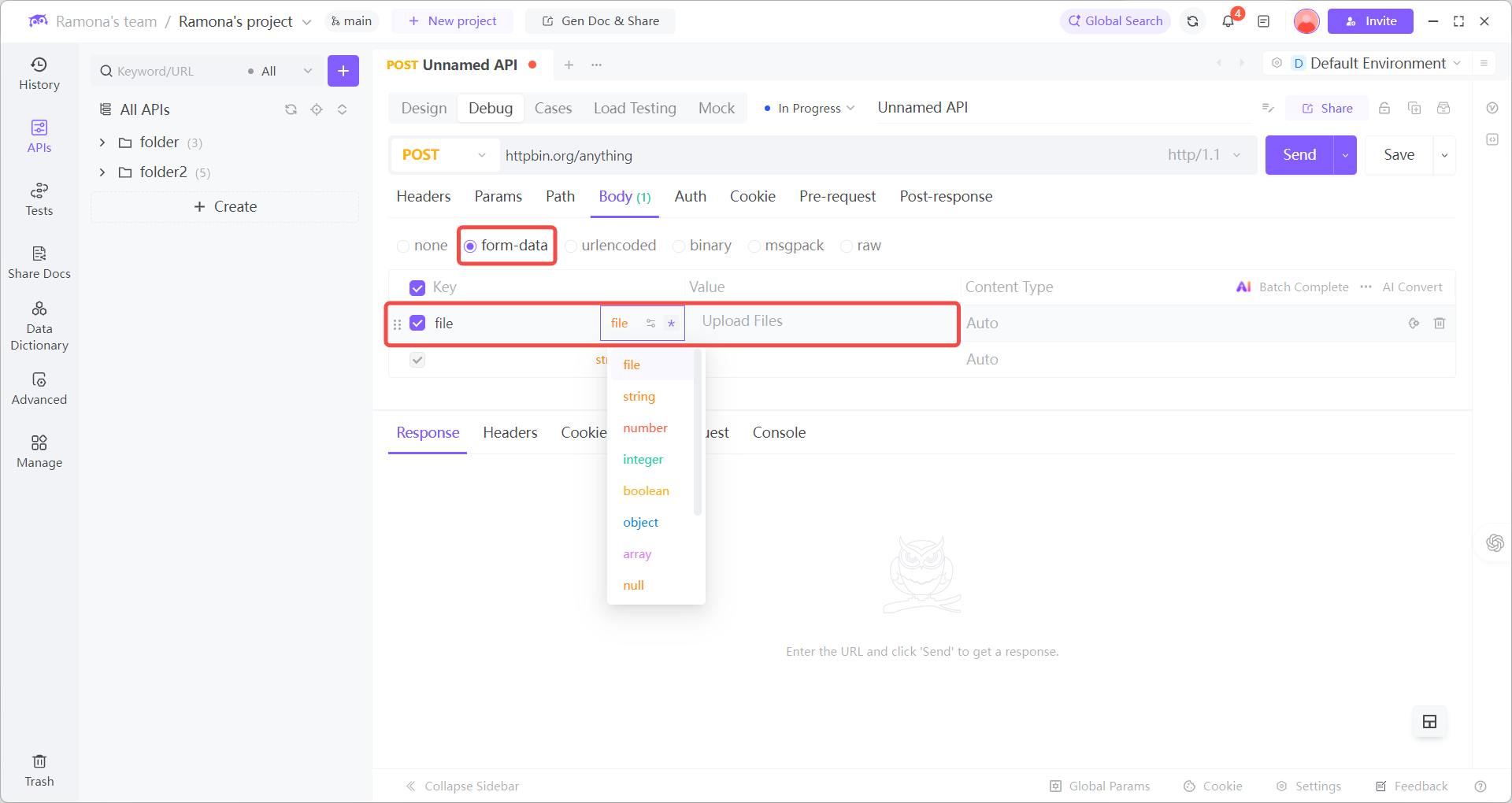 Testing File Uploads in EchoAPI